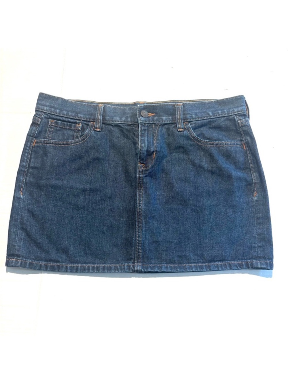 Old Navy Blue Denim Jean Micro Mini Skirt Western Festival‎ Women’s Size 10 NWOT